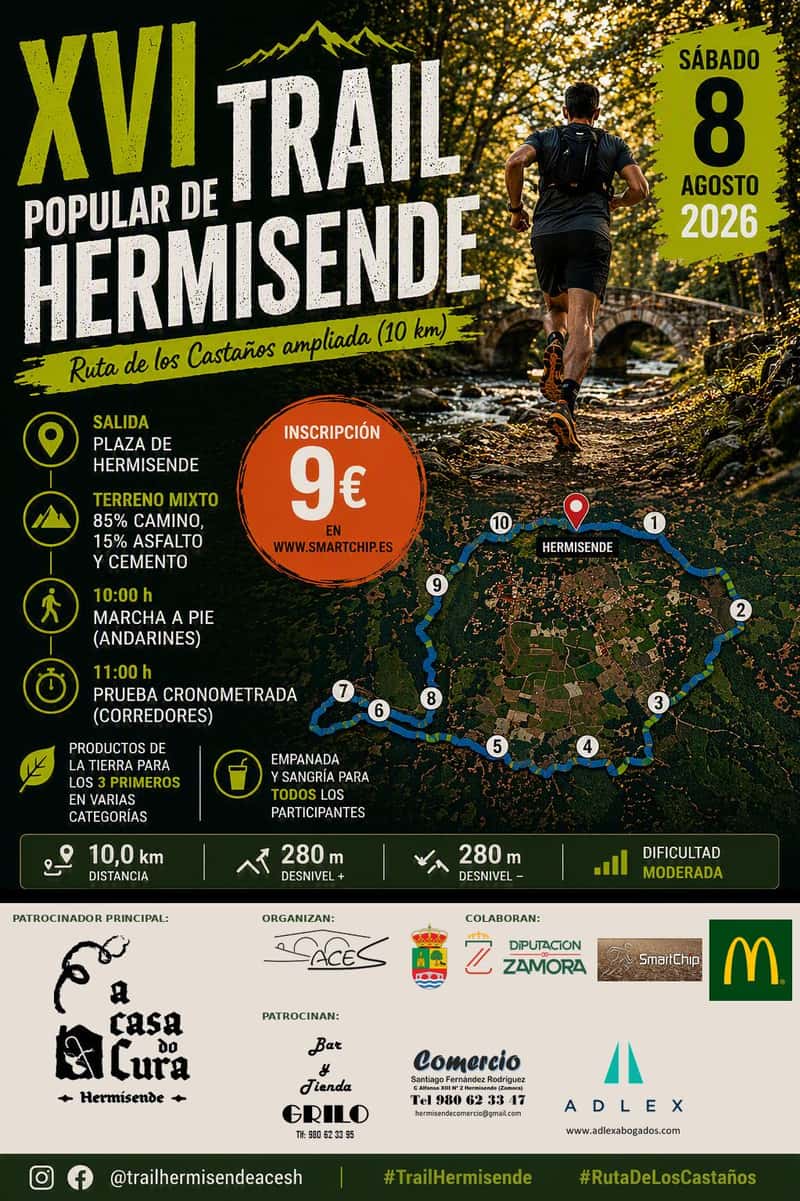 XVI Trail Popular de Hermisende en Hermisende (10km, 10km)