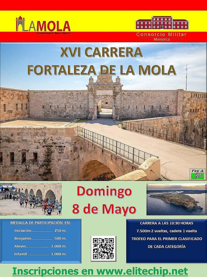XVI Carrera Fortaleza de la Mola 2022 en Maó (0.25km, 0.5km, 1km, 3.75km, 7.5km)