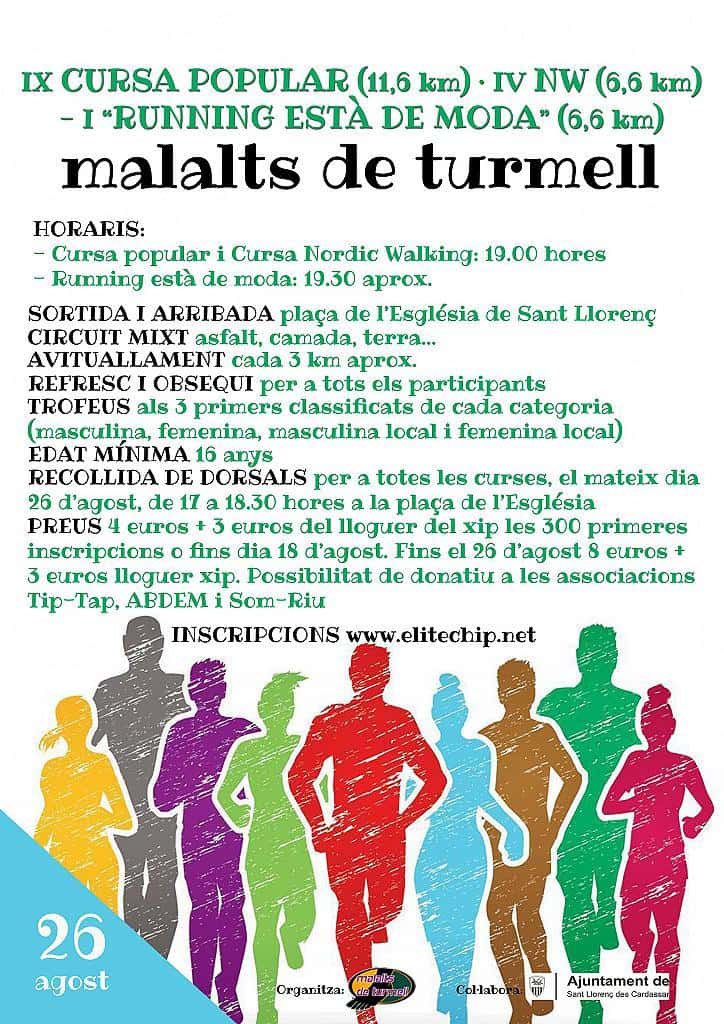 IX Cursa Malalts de Turmell 2017 en Sant Llorenç des Cardassar (11.6km, 6.6km, 6.6km)