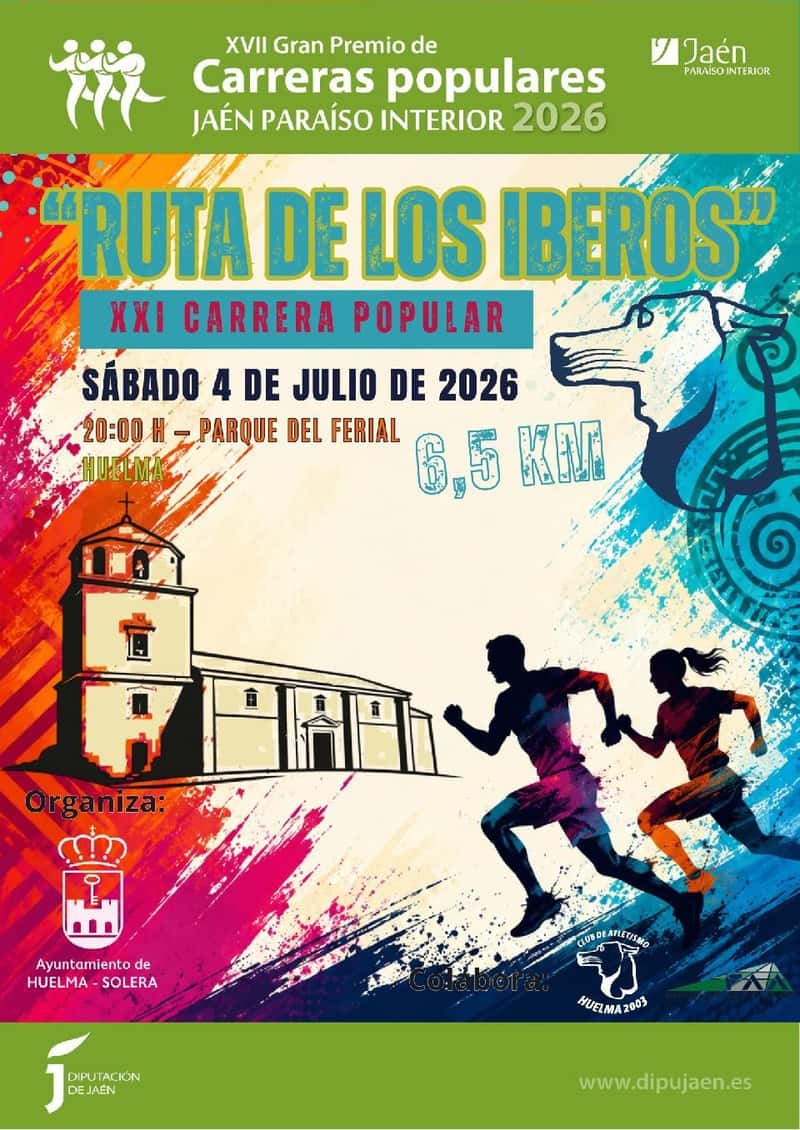 XXI CARRERA POPULAR RUTA DE LOS IBEROS en Huelma (200m, 750m, 1500m, 6.5km)