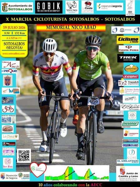 10ª Marcha Cicloturista Sotosalbos – Sotosalbos. Memorial Nico Abad en Sotosalbos (132km)
