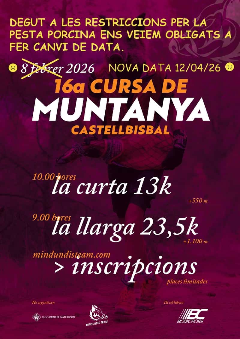 16a Cursa de Muntanya de Castellbisbal 2026 en Castellbisbal (23.5km, 13.3km)