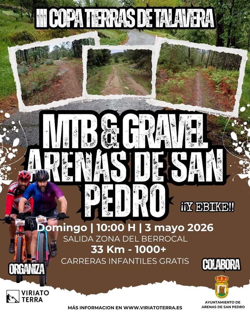 III Copa Tierras de Talavera MTB & Gravel Arenas de San Pedro en Arenas de San Pedro (33.2km, 33.2km, 33.2km, 24.9km)
