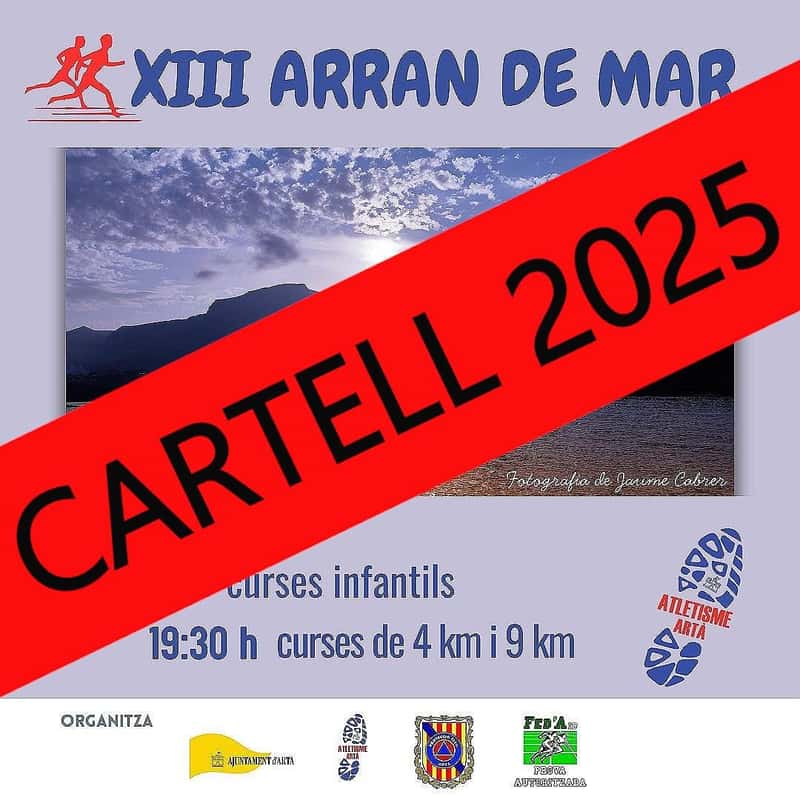 XIV Cursa 4/9K Arran De Mar 2026 en Colònia de Sant Pere (4km, 9km)