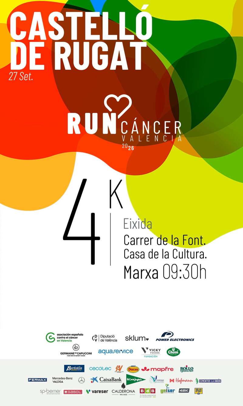 Castelló de Rugat RunCáncer Valencia 2026 en Castelló de Rugat (4km)