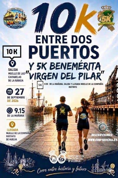 10K ENTRE DOS PUERTOS Y 5K BENEMÉRITA VIRGEN DEL PILAR en La Rábida (10km, 5km)