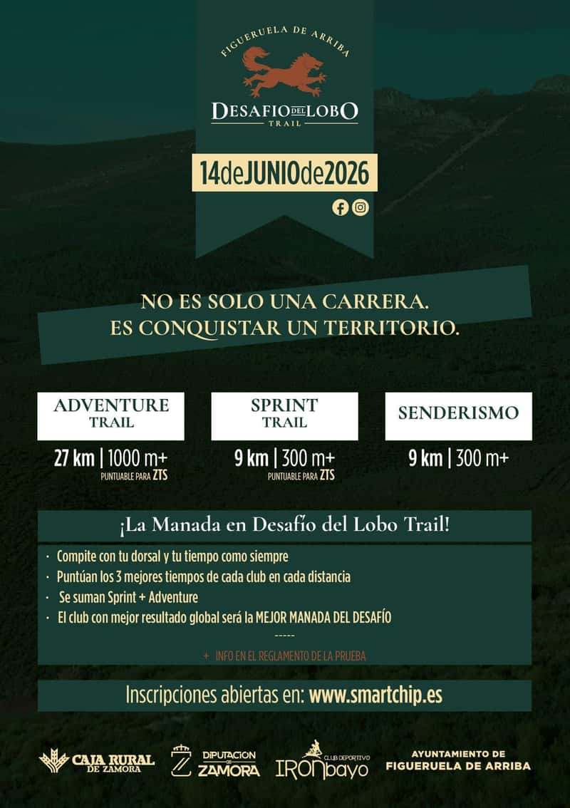Desafío del Lobo Trail en Figueruela de Arriba (27km, 9km, 9km)