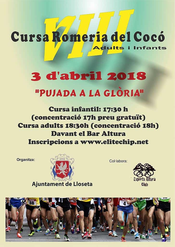 VIII Cursa Romeria des Coco - Pujada a la Glòria 2018 en Lloseta (8km, 1km)