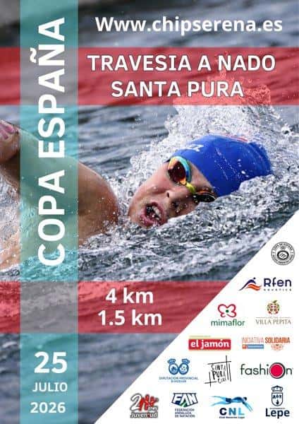 XI TRAVESÍA A NADO SANTA PURA. COPA DE ESPAÑA DE NATACIÓN en Lepe (4km, 1.5km)