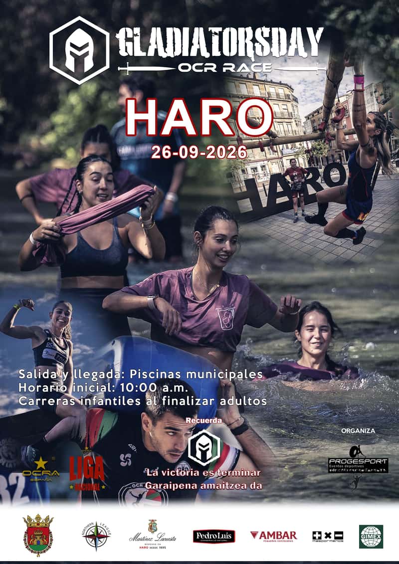 GLADIATORSDAY OCR RACE HARO en Anguciana (8km, 1km, 2km)