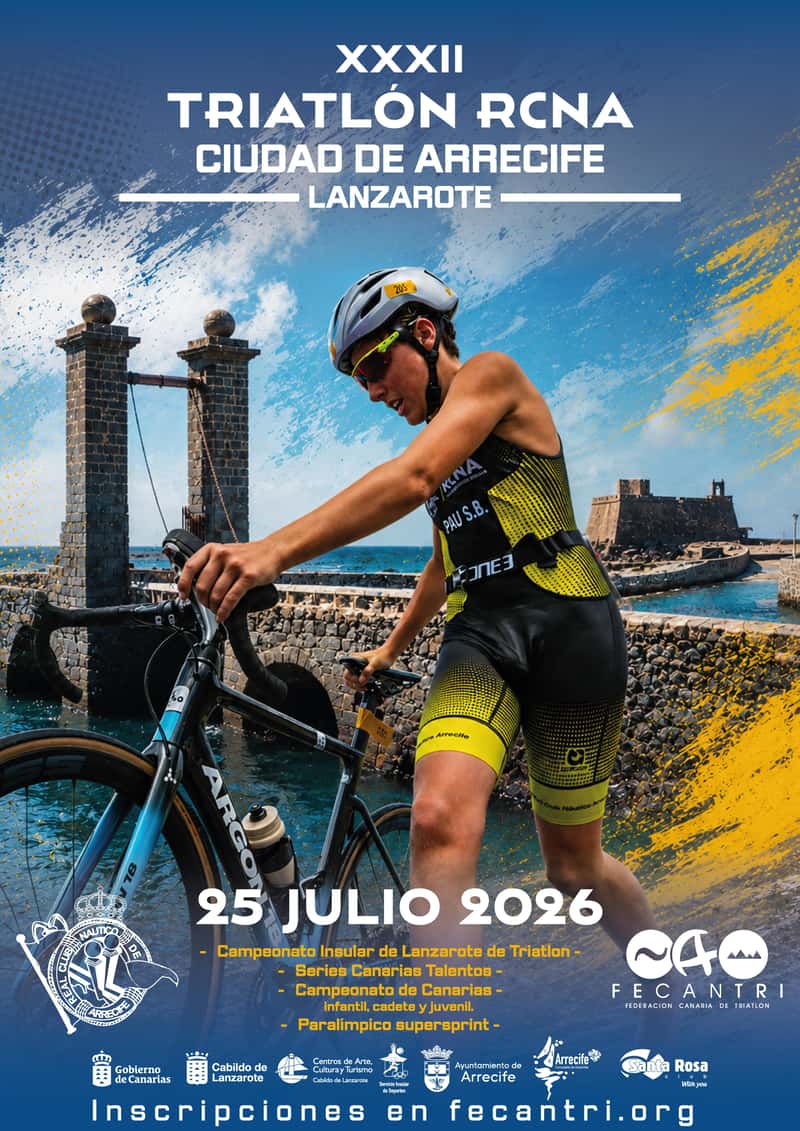 XXXII TRIATLÓN RCNA – CIUDAD DE ARRECIFE 2026 en Arrecife (25.75km, 13km)