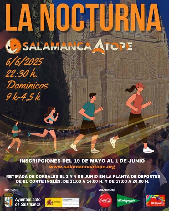 Carrera Nocturna Salamanca a Tope 2025 en Salamanca (9km, 4.5km)