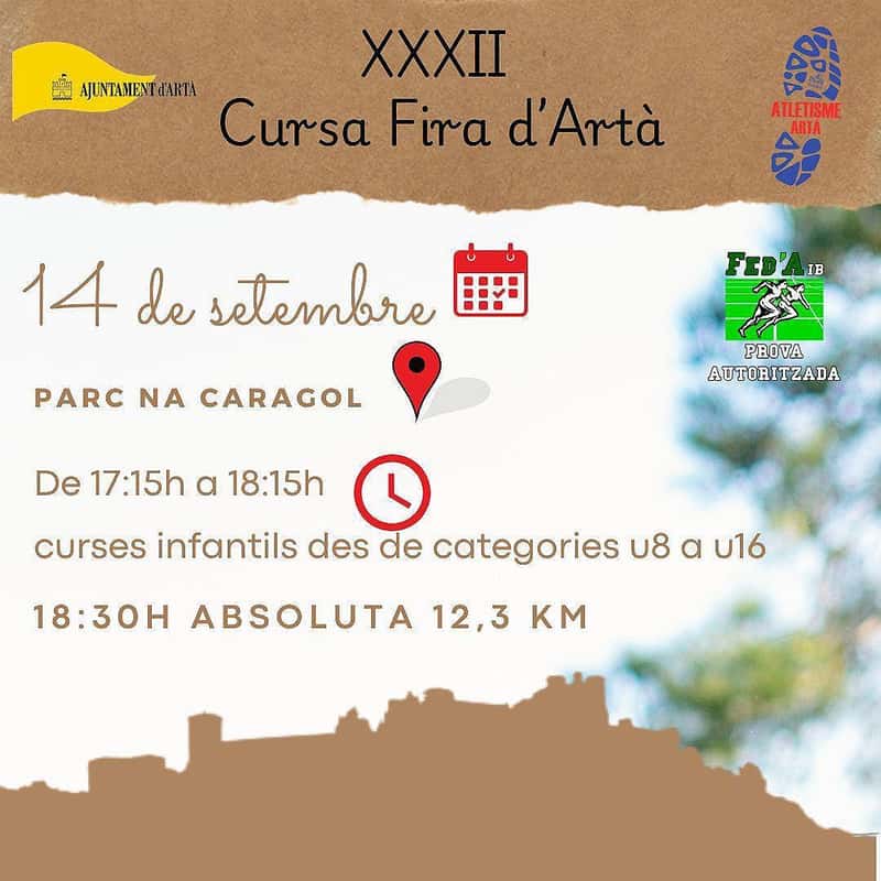 XXXII Cursa Fira d'Artà 2024 en Artà (12.3km, 250m, 450m, 900m, 1350m, 1800m)