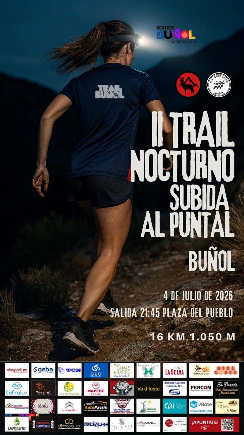 II Trail Nocturno Subida al Puntal de la Nevera Buñol en Buñol (16km)