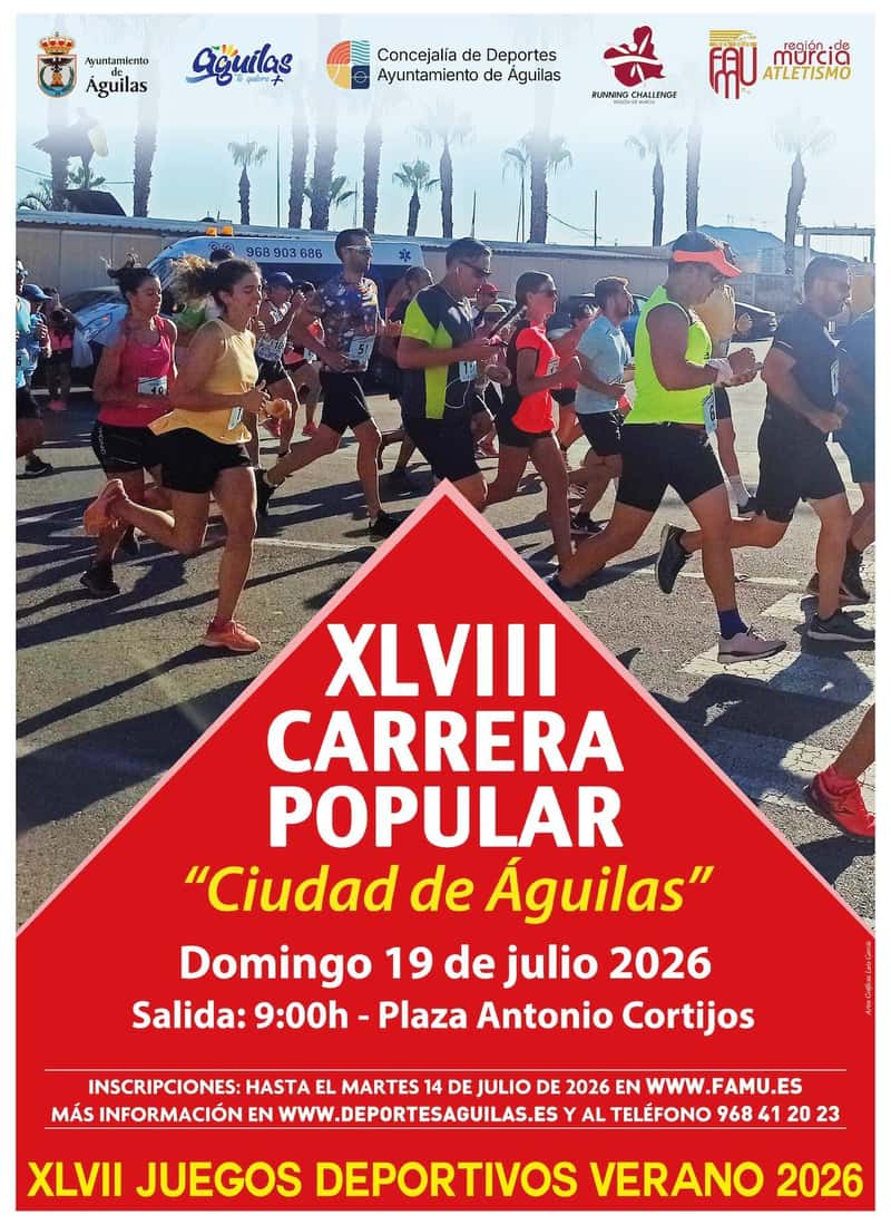 XLVIII Carrera Popular Ciudad de Águilas en Águilas (5km, 1.2km, 0.7km)