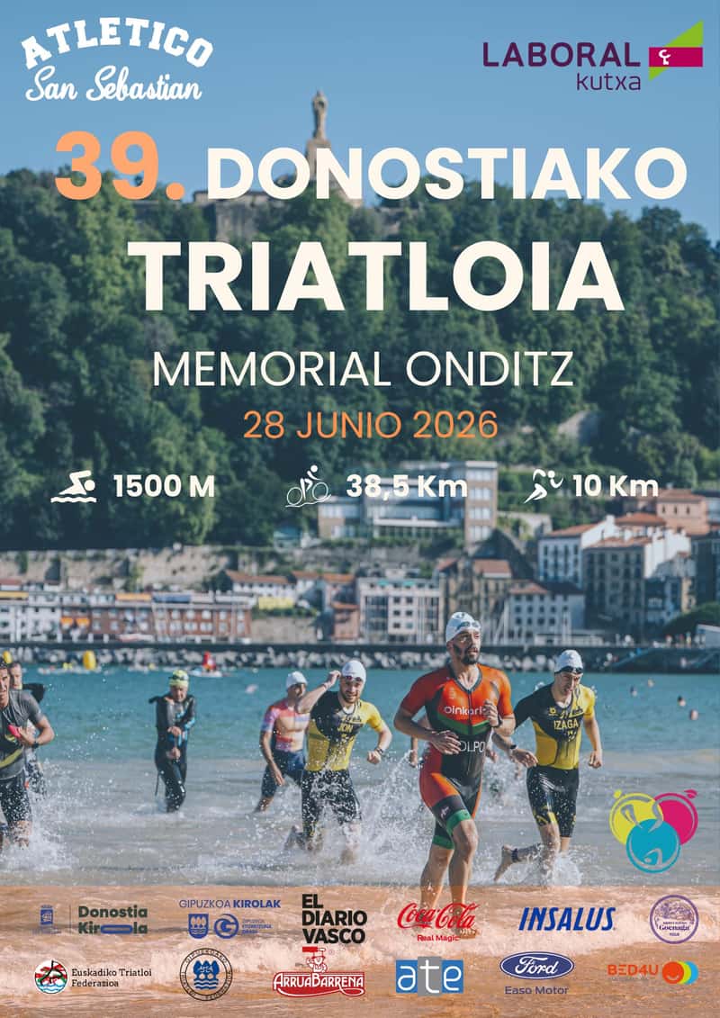 TRIATLÓN DE DONOSTIA, MEMORIAL ONDITZ 2026 en Donostia / San Sebastián (1.5km, 40km, 10km, 51.5km)