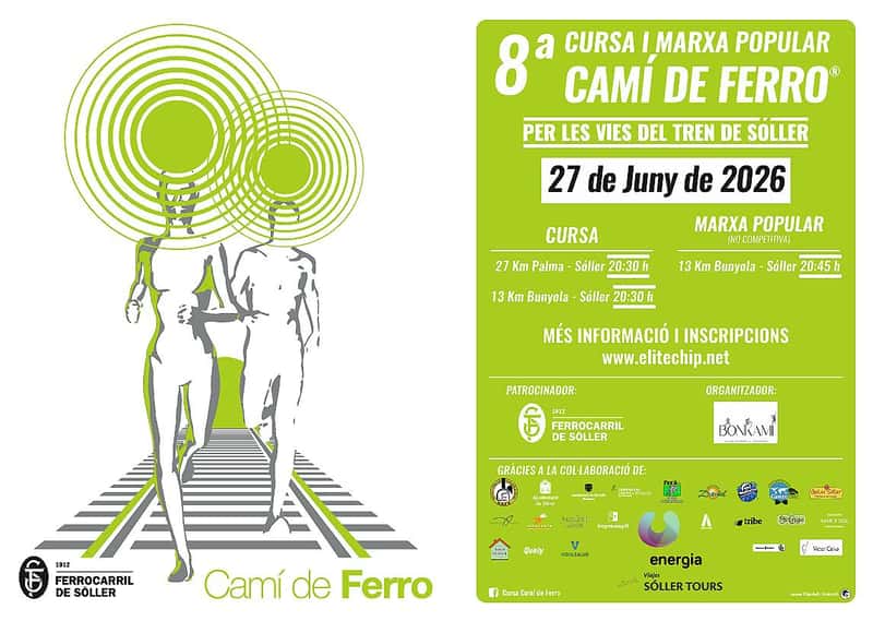 VIII Cursa i Marxa Senderista Camí de Ferro 2026 en Sóller (27km, 13km, 13km)