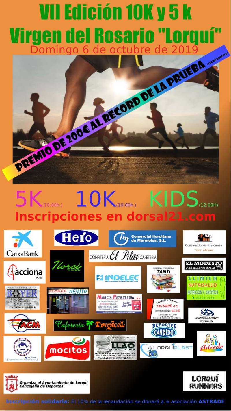 VI 10K y 5K -Virgen del Rosario- Lorquí en Lorquí (10km, 5km, 50m)