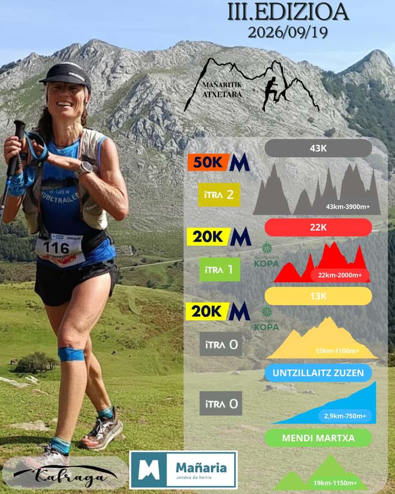 MAÑARITIK ATXETARA 2026 en Mañaria (43km, 22km, 13km)