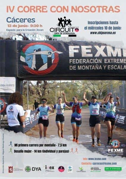 IV Carrera por Montaña Corre con Nosotras en Cáceres (7.5km, 14km, 14km)